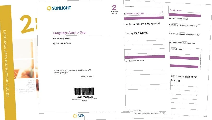 Extra Language Arts 2 Student Activity Sheets - 2025 Version - Image 2