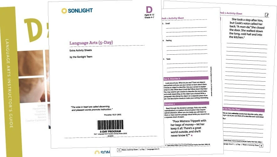 Extra Language Arts D Student Activity Sheets - Image 2