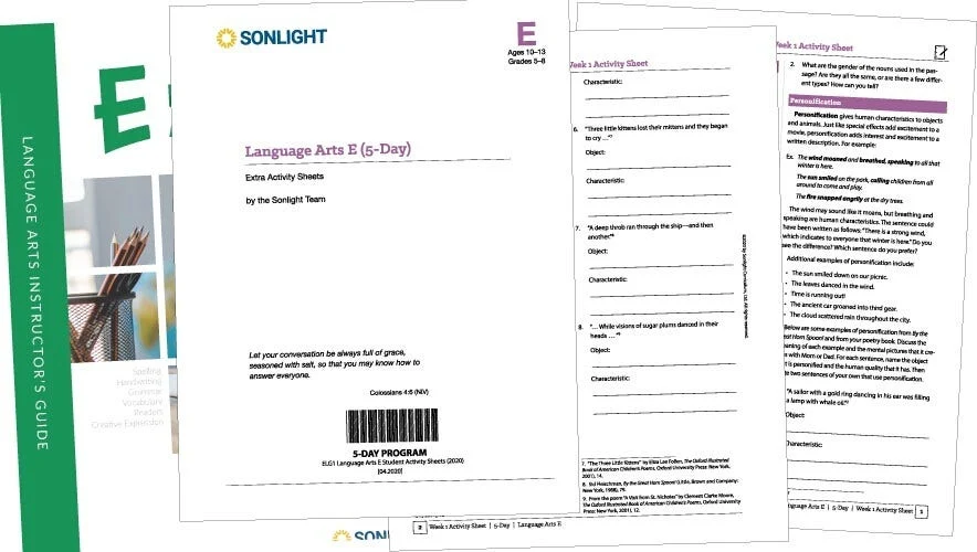 Extra Language Arts E Student Activity Sheets - Image 2