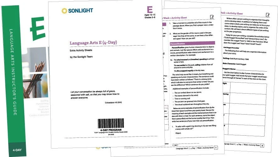 Extra Language Arts E Student Activity Sheets - Image 3