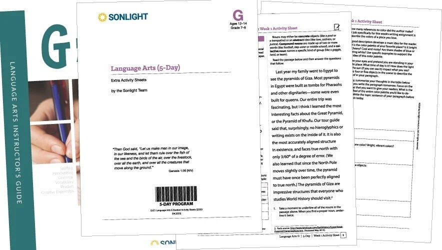 Extra Language Arts G Student Activity Sheets - Image 2