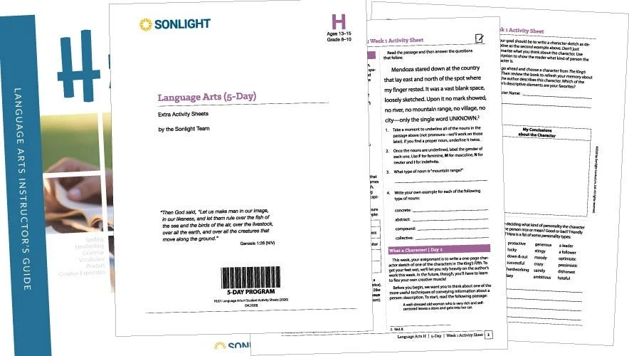 Extra Language Arts H Student Activity Sheets - Image 2
