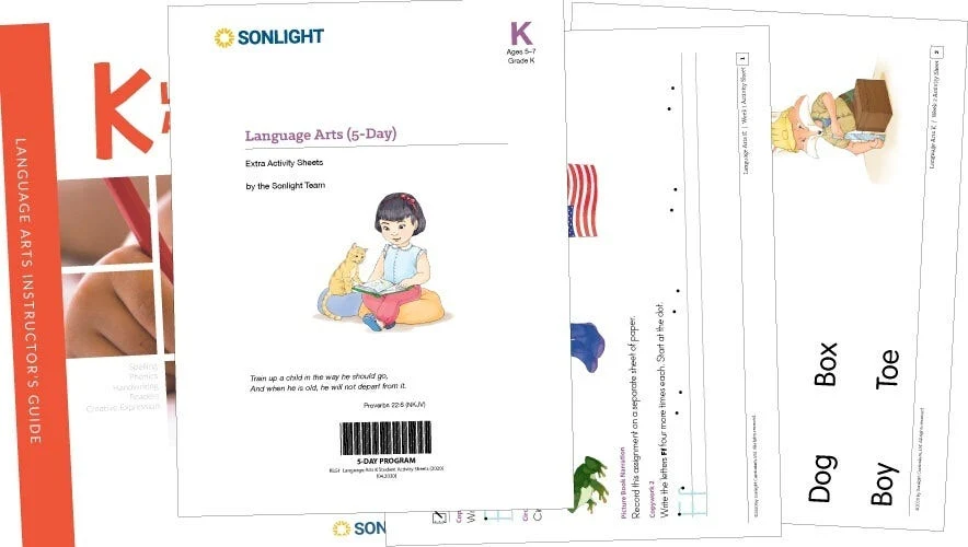 Extra Language Arts K Student Activity Sheets - 2025 Version - Image 2